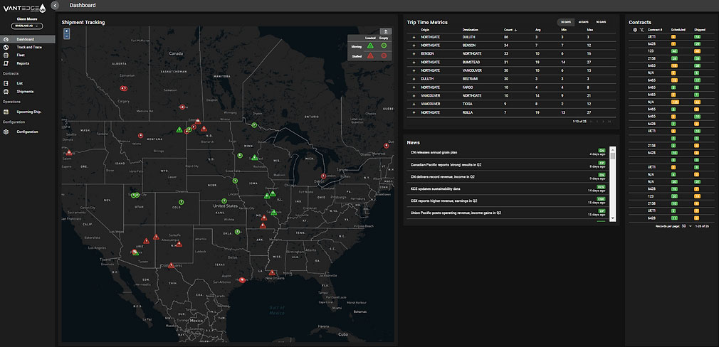 Vantedge Logistics Trucking and Rail Software